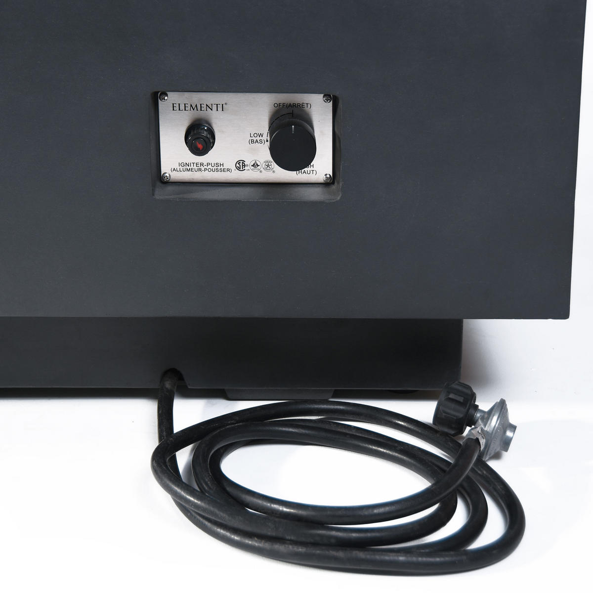 FEUERTISCH Granville Gasfeuerstelle aus GF-Beton 152/69/43 cm - Dunkelgrau, Naturmaterialien (70/43/152cm) - Elementi