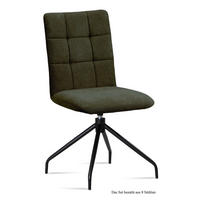 ESSZIMMERSTUHL drehbar (8er-Set) Dolley 47x91x60 Schwarz/Khaki - Dunkelgrün/Schwarz, Kunststoff (60/91/47cm) - 58aufmkessel