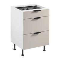 UNTERSCHRANK D60S3 AX – Sorento Weiß Beige – Weiß / Beige - Beige/Weiß, Holzwerkstoff (60/87/52cm) - ROYAL24_MARKT
