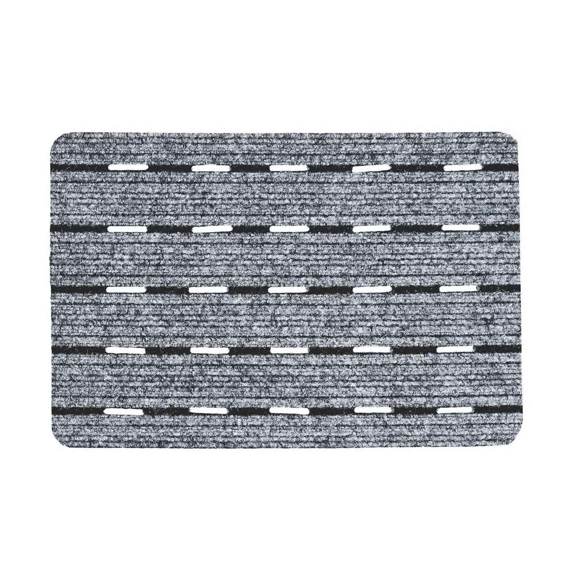 FUSSMATTE AUßEN PERFO RIPS - Grau, Textil (40/60cm) - Astra