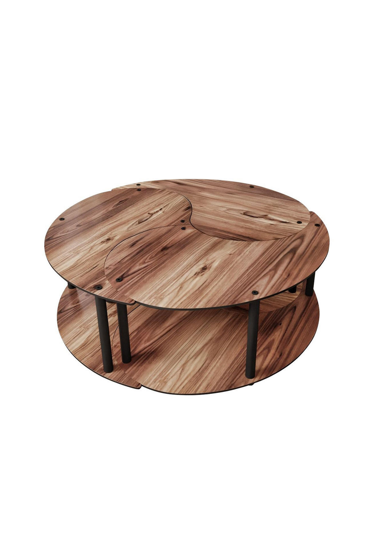 COUCHTISCH yin Braun - Braun, Holz (70/70/38cm) - Habitat Garten