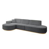 ECKSOFA Ottomane Links MARI-L2-v2 - 328x171x83 cm Dunkelgrau Cord - Dunkelgrau, Holzwerkstoff/Textil (328/171cm) - ALTDECOR