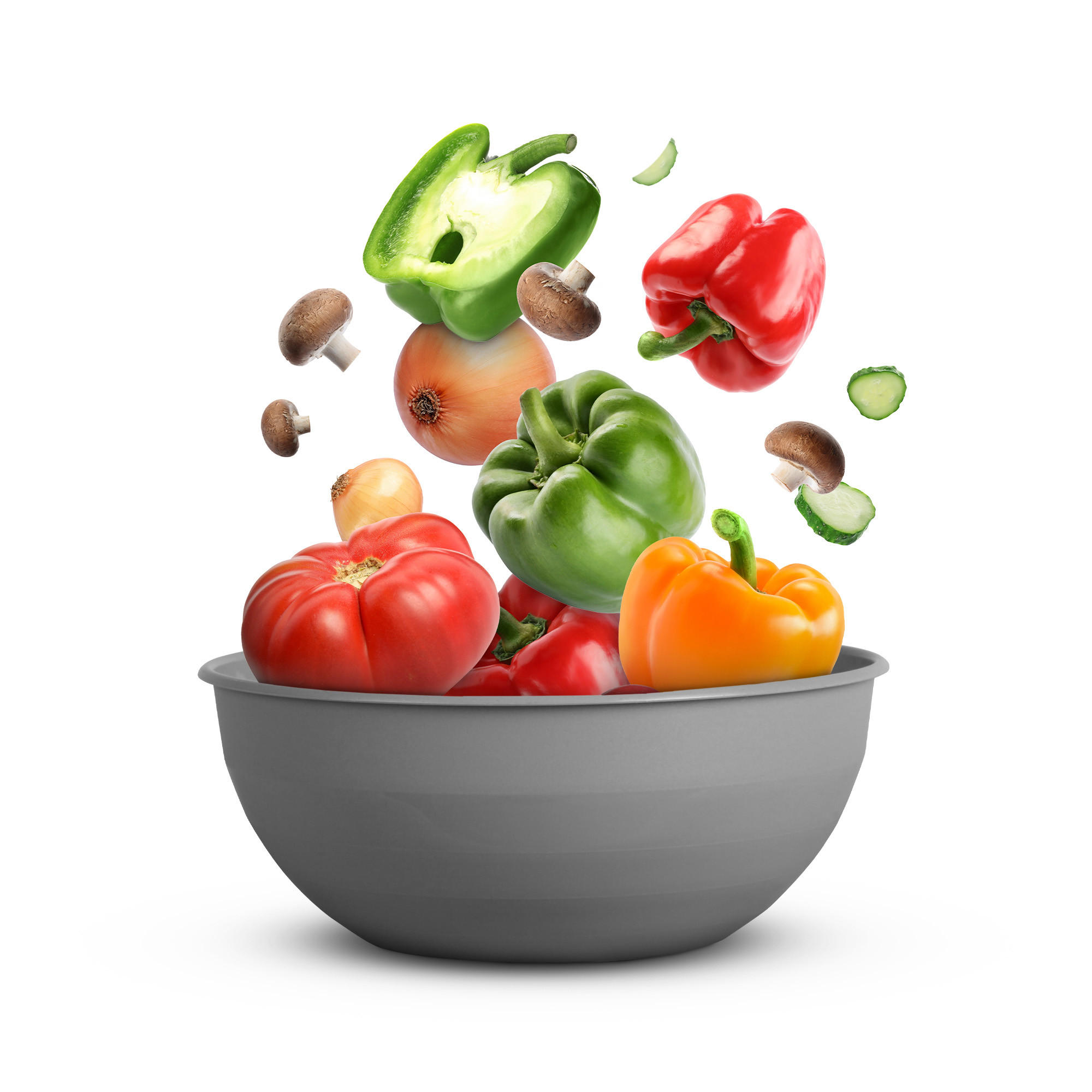 SCHÜSSEL Kunststoff Ø25,5 cm Grau 1er-Pack - Grau, Kunststoff (25/25/10cm)