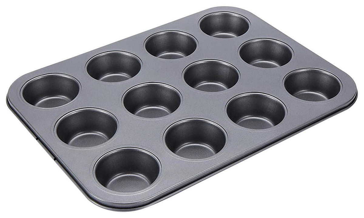 MUFFINFORM Bakery Grau - Grau, Metall (35/26.5/3cm) - Mömax