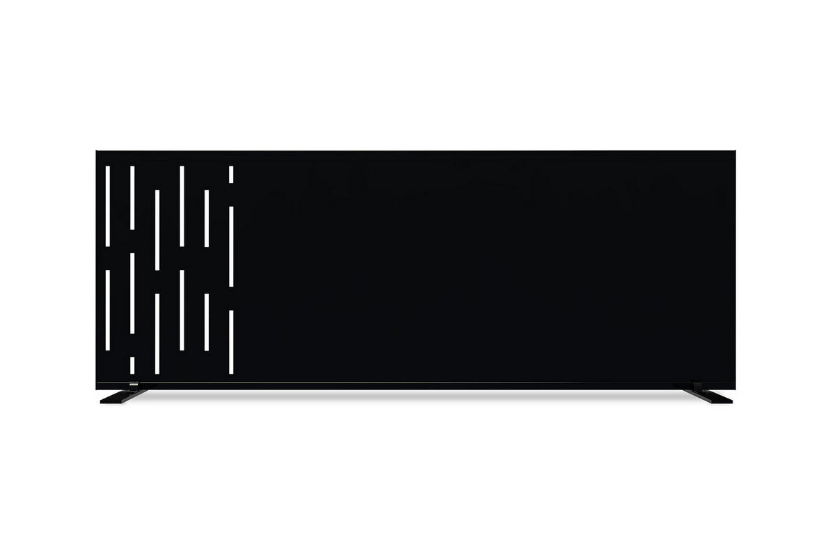 SICHTSCHUTZ PANEELEN 2er-Set Arlberg Schwarz H.160cm mit Mustern auf der Oberseite - Schwarz, Metall (60/160cm) - Casanoov