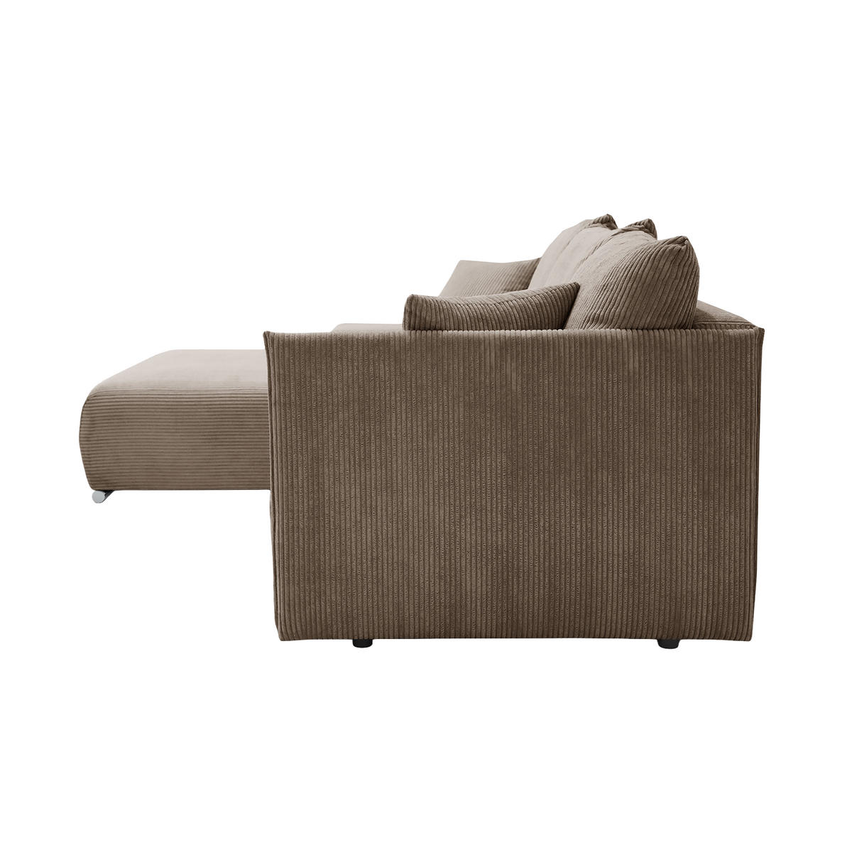 ECKSOFA TRAWANGA L mit Schlaffunktion, Beige - Beige, Textil (246/188cm) - Fedve