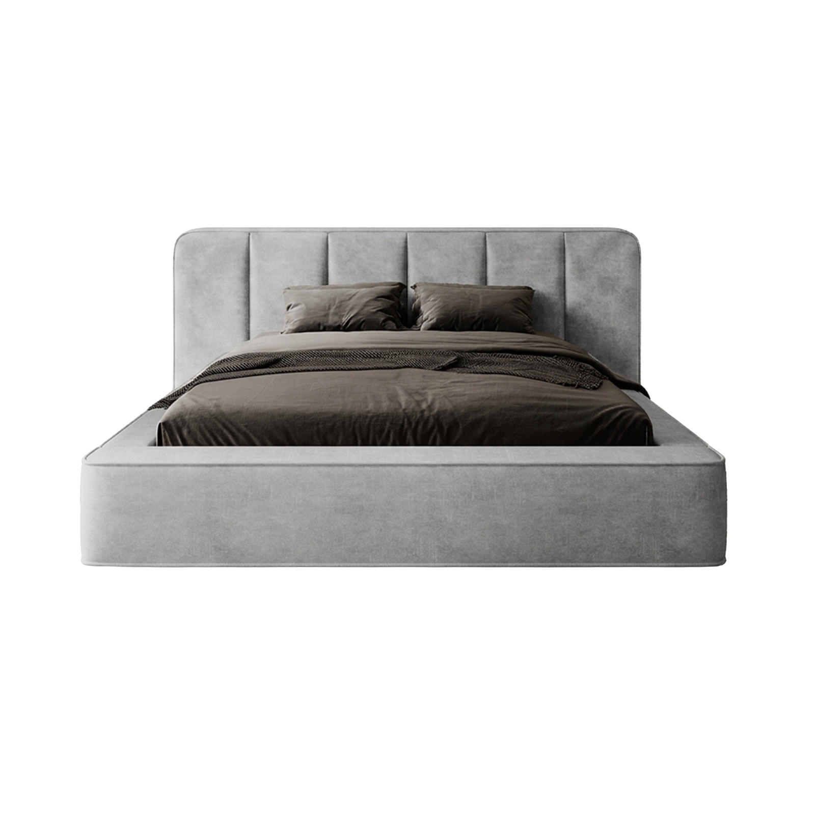 POLSTERBETT BEJO 160x200 cm, Grau - Grau, Textil (200/160cm) - Fedve