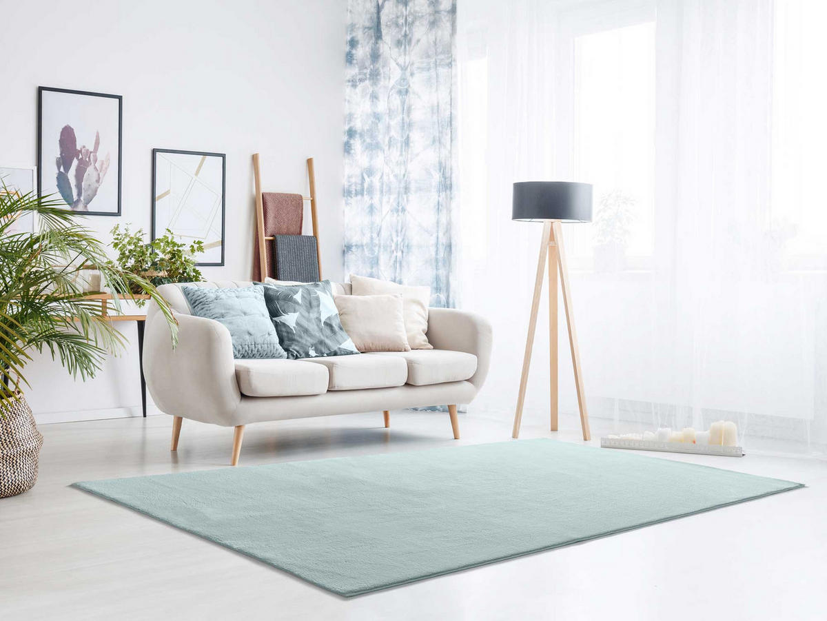 WEBTEPPICH waschbar Blau Loft 160/230 cm - Blau, Textil (160/230cm) - Atticgo