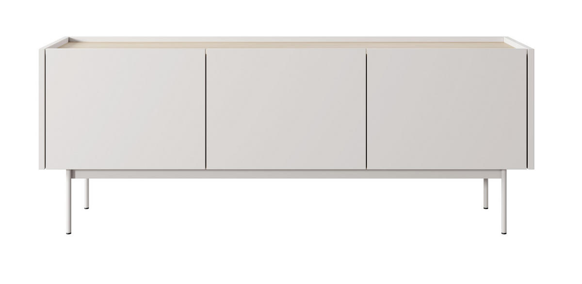 TV-BOARD 3 Türen Laris - 100 cm, Beige - Beige, Holz (144/55/37cm) - Emporius