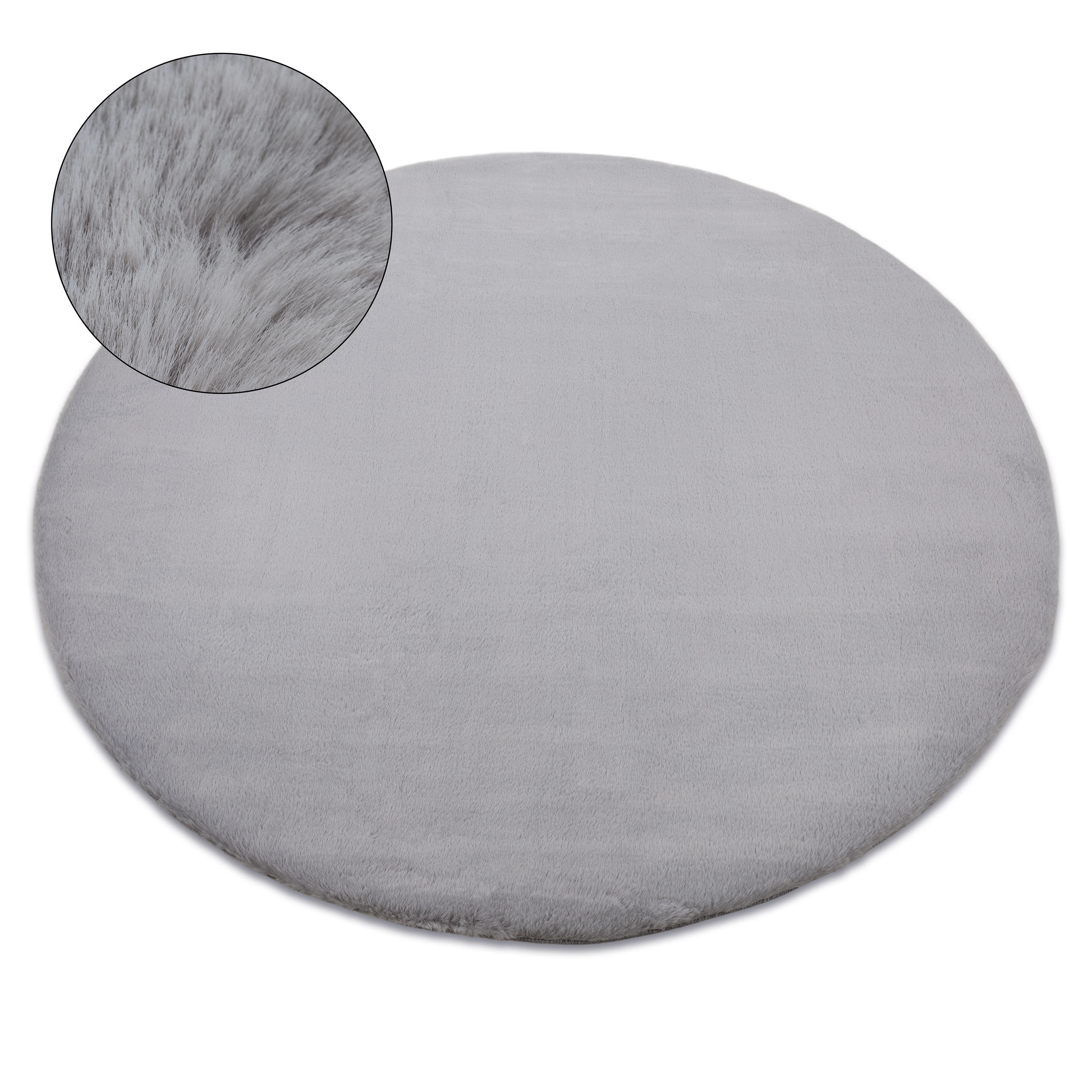 TEPPICH Bunny 140 cm - Grau, Textil (140/140cm) - rugsX