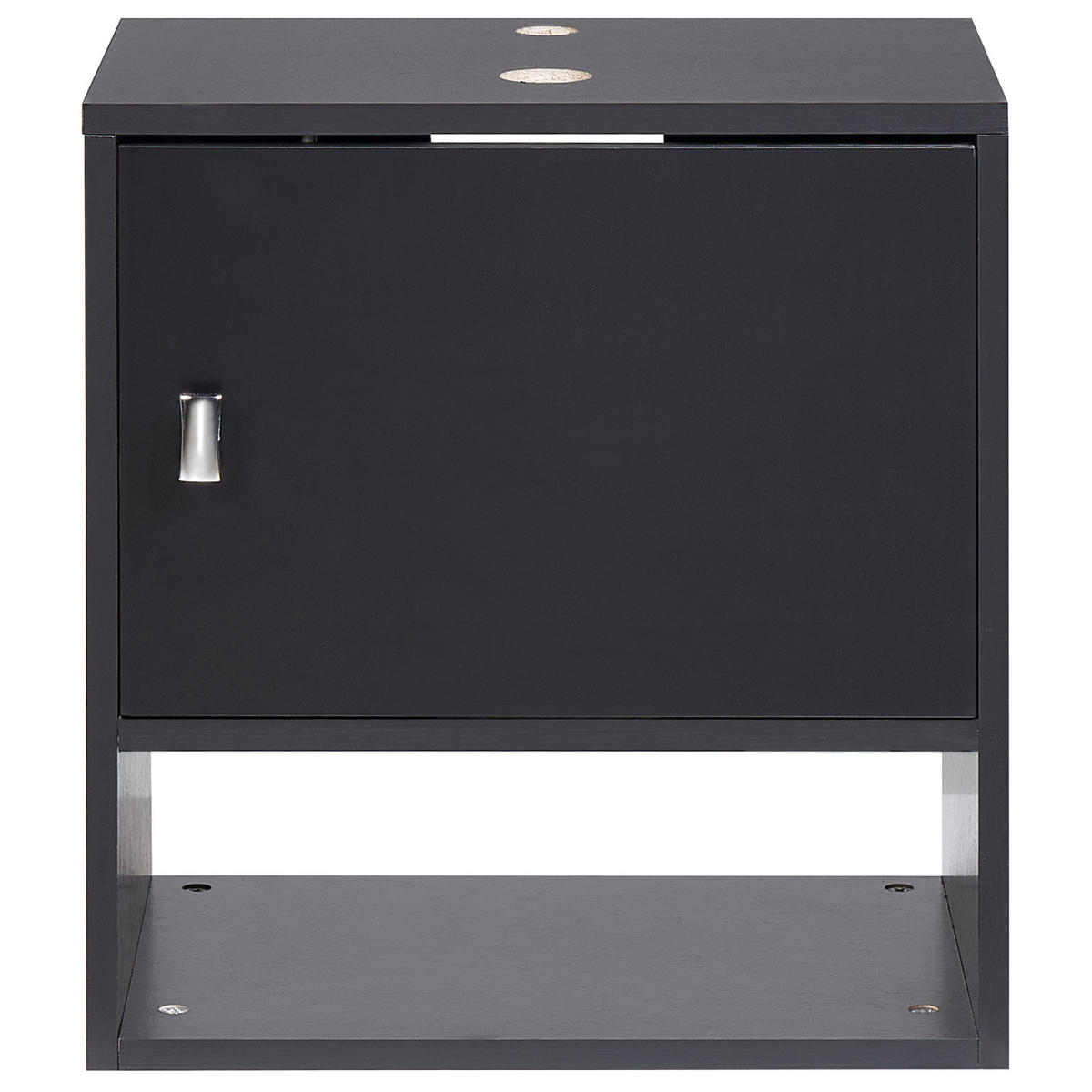 WASCHBECKENUNTERSCHRANK wandmontiertk 45 cm Schwarz Limeria - Schwarz, Holzwerkstoff (45/47/30cm) - Beliani