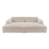 BIG SOFA SAMU Beige Cord - Beige/Schwarz, Textil (256/72/168cm) - KAWOLA