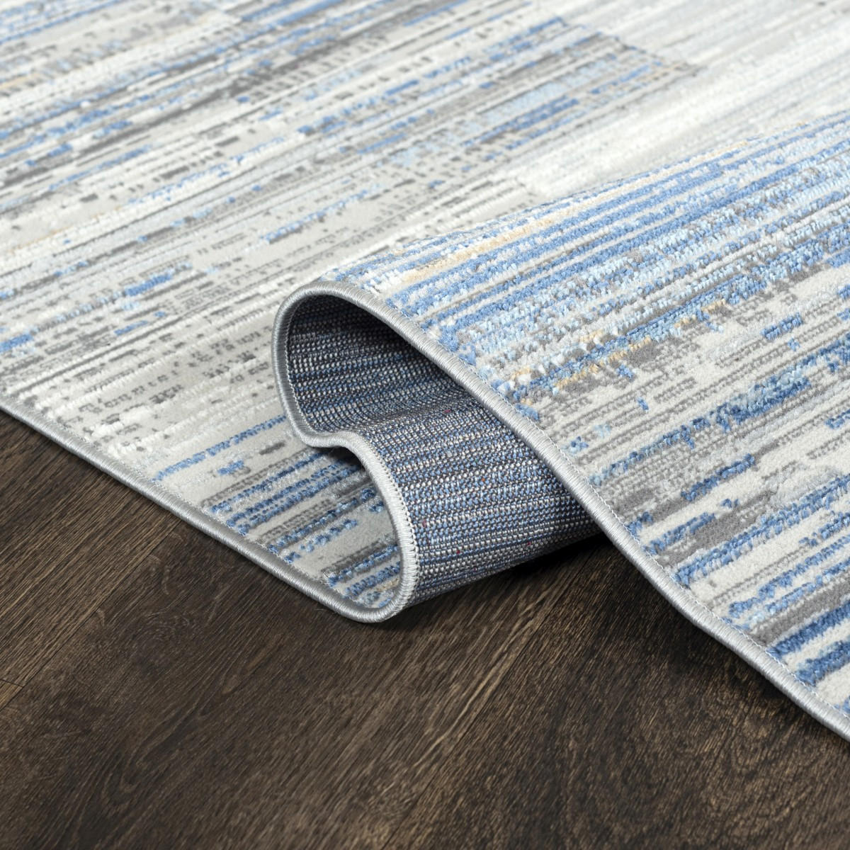 KOBEREC béžový krémový modrý - 240 x 330 cm - modrá, textil (240/330cm) - Mazovia