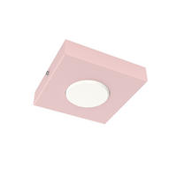 DECKENLEUCHTE - Pink, Metall (15/15/4cm) - Lumicom