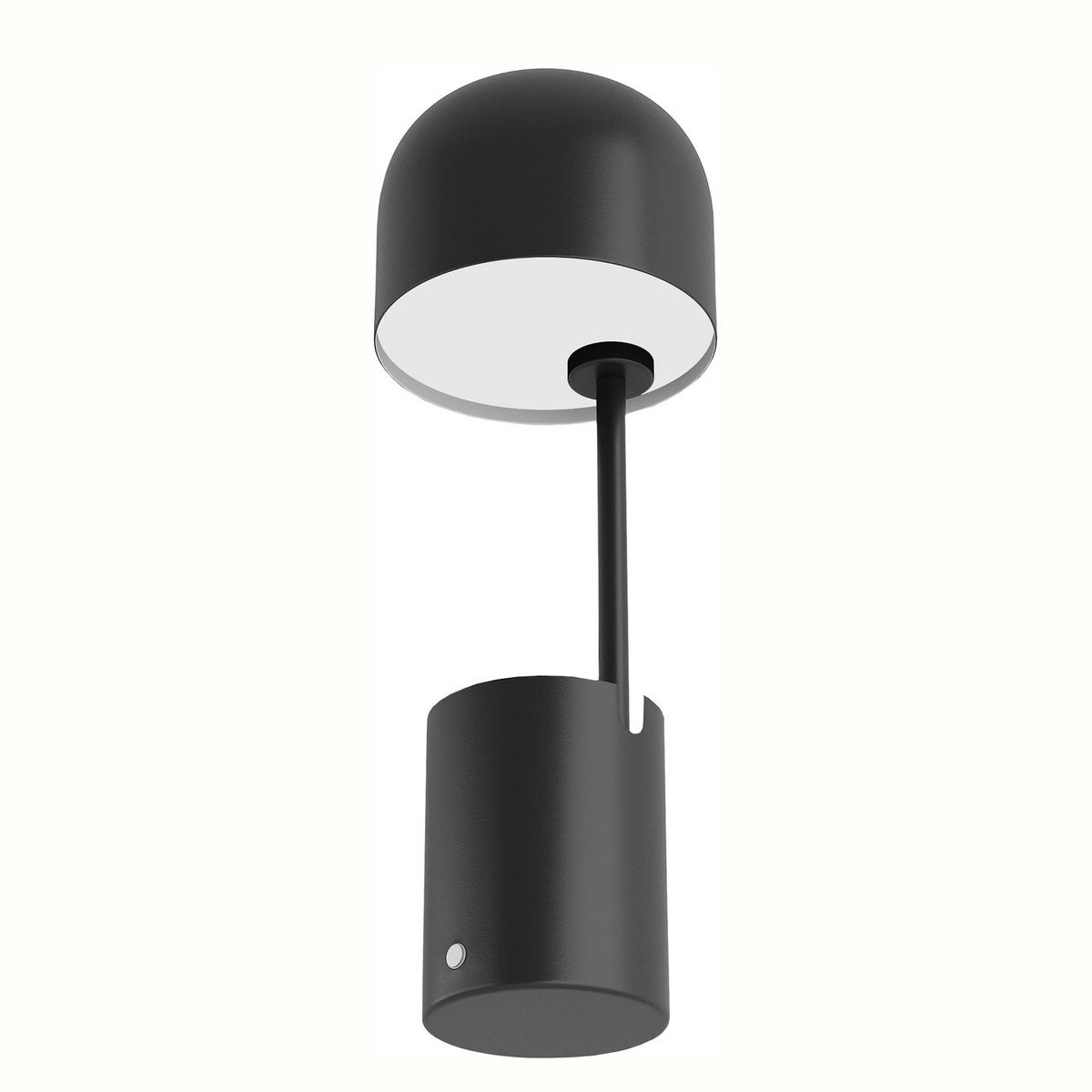 AKKU-TISCHLEUCHTE - Eisen - Schwarz, Metall (13/13/37cm) - home24