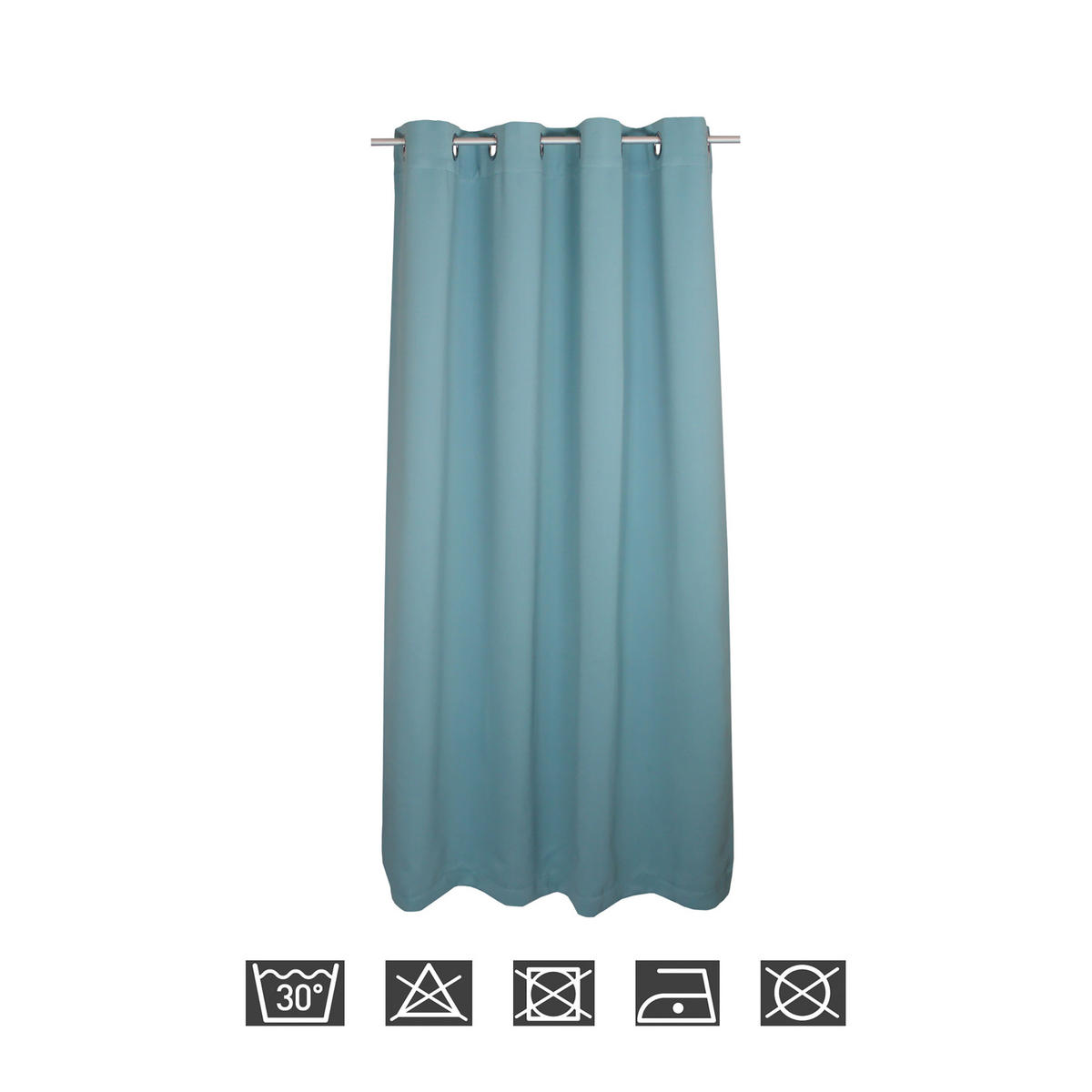 VERDUNKELUNGSVORHANG Ösen 140/245 cm Mint Blau - Hellblau, Textil (140/245cm) - TiborTex