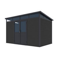 WEIDE Aluminium & WPC Gartenhaus 338/218/226 cm Anthrazit - Anthrazit, Metall (338/226/218cm) - WEIDE