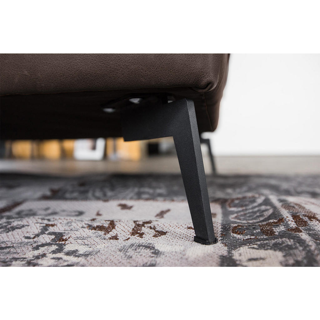 Thumbnail - Kawola Ecksofa, Dunkelbraun, Leder, Echtholz, 3-Sitzer, Füllung: Kaltschaum, Ottomane rechts, L-Form, 276x177 cm, Wohnzi...