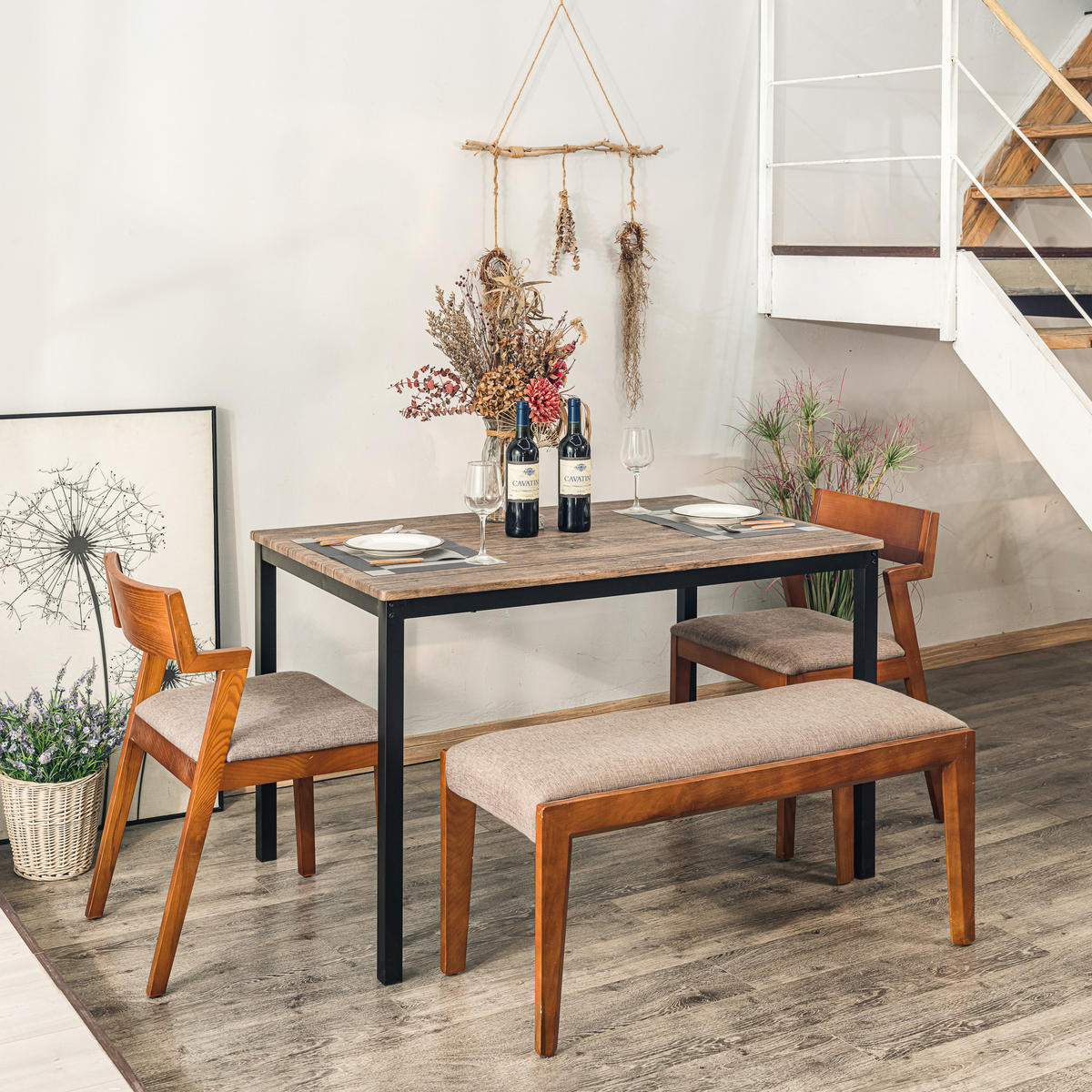 ESSTISCH Rechteckig Grau 120 x 75 x 76 (cm) - Grau, Holz (75/120/76cm) - Nordlys