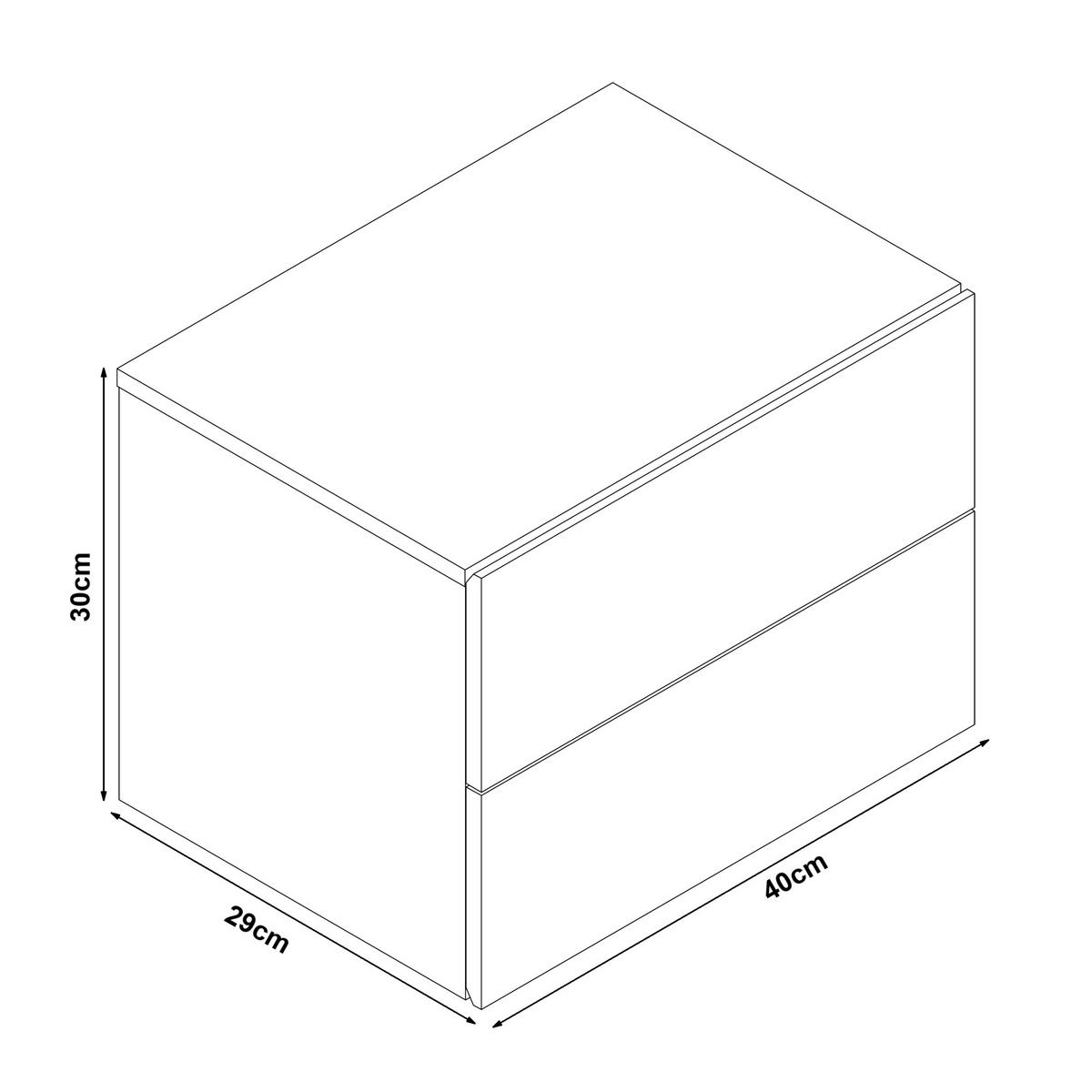 WANDREGAL Ampfing - Grau, Holzwerkstoff (40/30/29cm) - [en.casa]