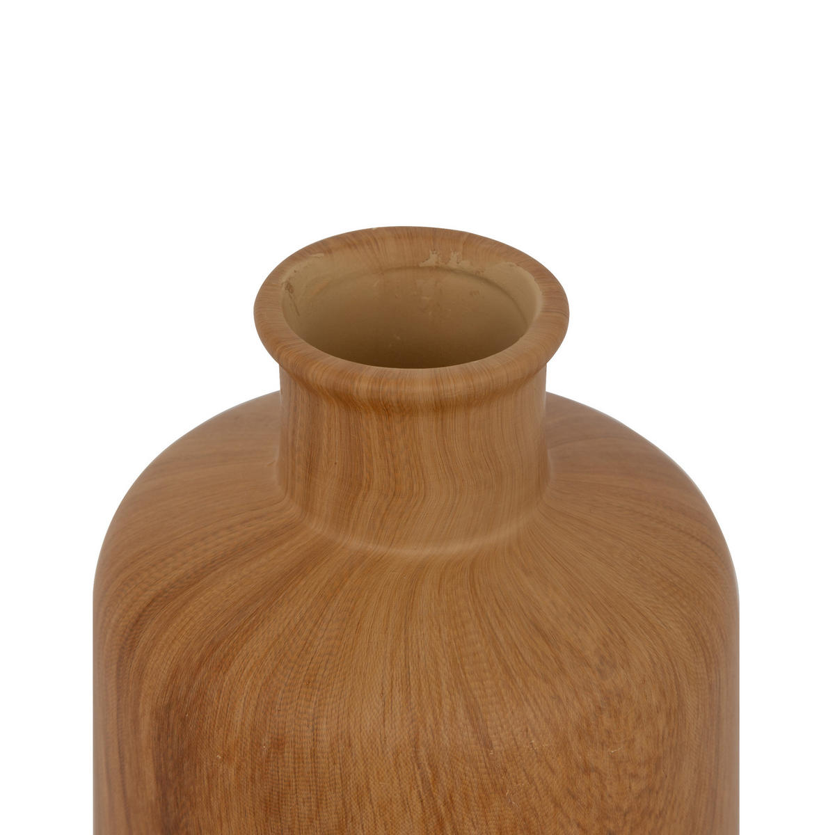 KERAMIKVASE Sao 17,5 cm Holzoptik - Braun, Keramik (18cm) - Atmosphera Createur d´interieur