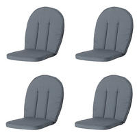 GARTENSTUHLKISSEN Rippe 105/52 cm 4er-Set - Grau, Textil (52/5/105cm) - Madison