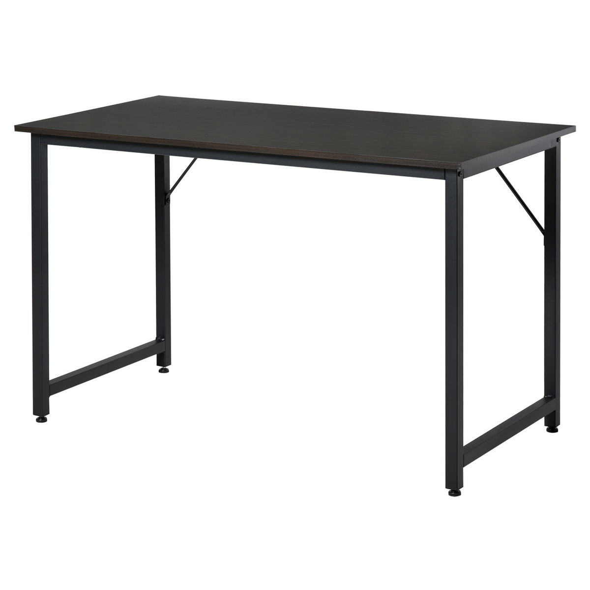 BÜROTISCH Holzmaserung, schwarz 1 Stück - Multicolor, Holzwerkstoff (130/58/73cm) - GiPP