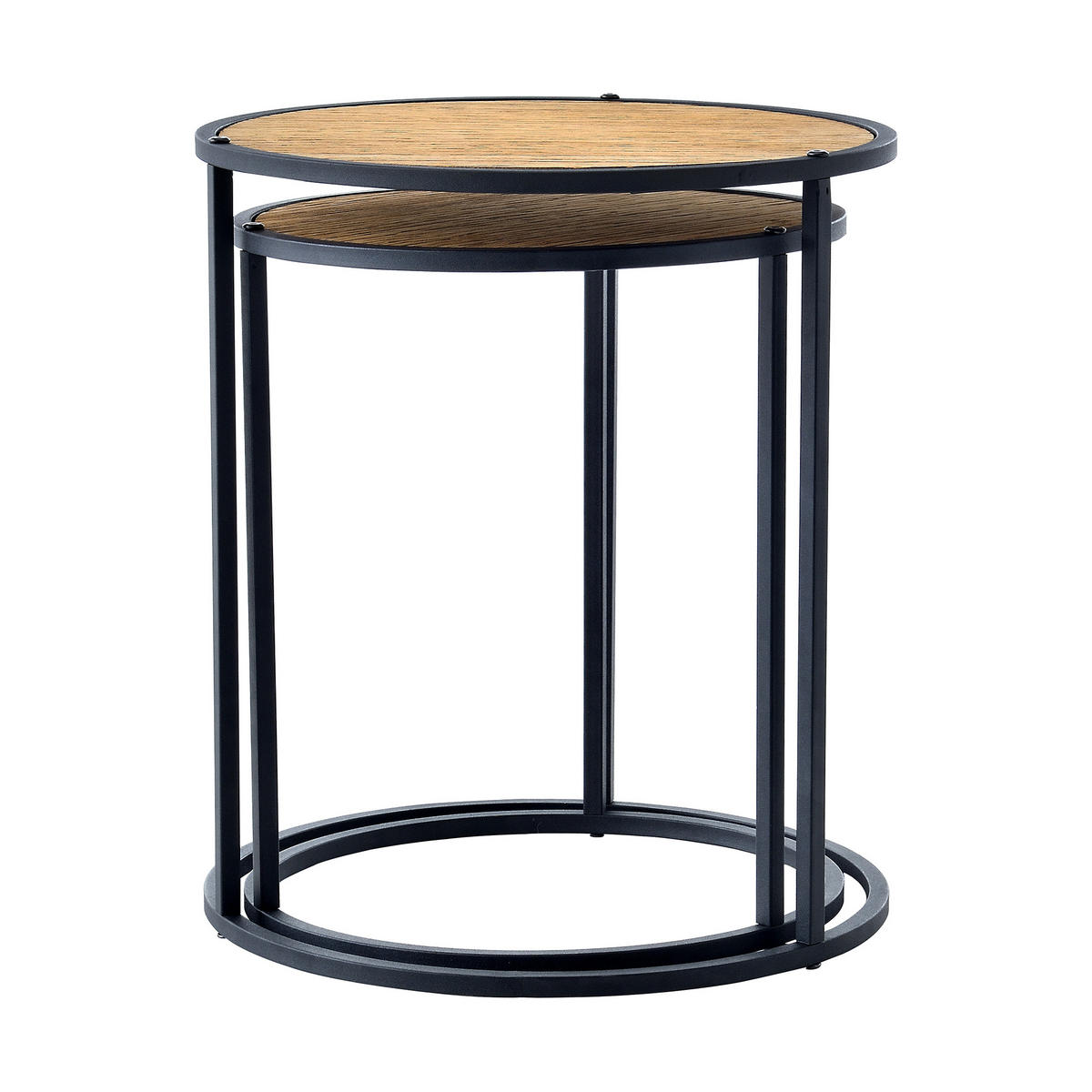 SATZTISCH Moriusaq 40/40/46 - Schwarz, Holzwerkstoff (40/40/46cm) - [en.casa]