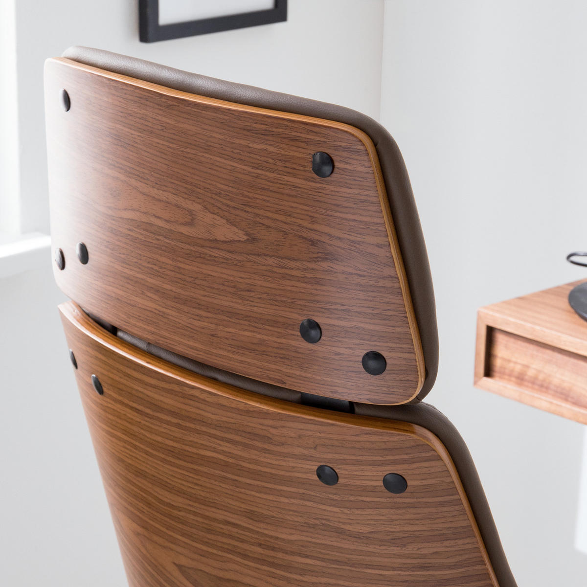 CHEFSESSEL - Kunstleder / Stahl - Walnussfarben/Braun, Kunststoff (67/113/64cm) - home24