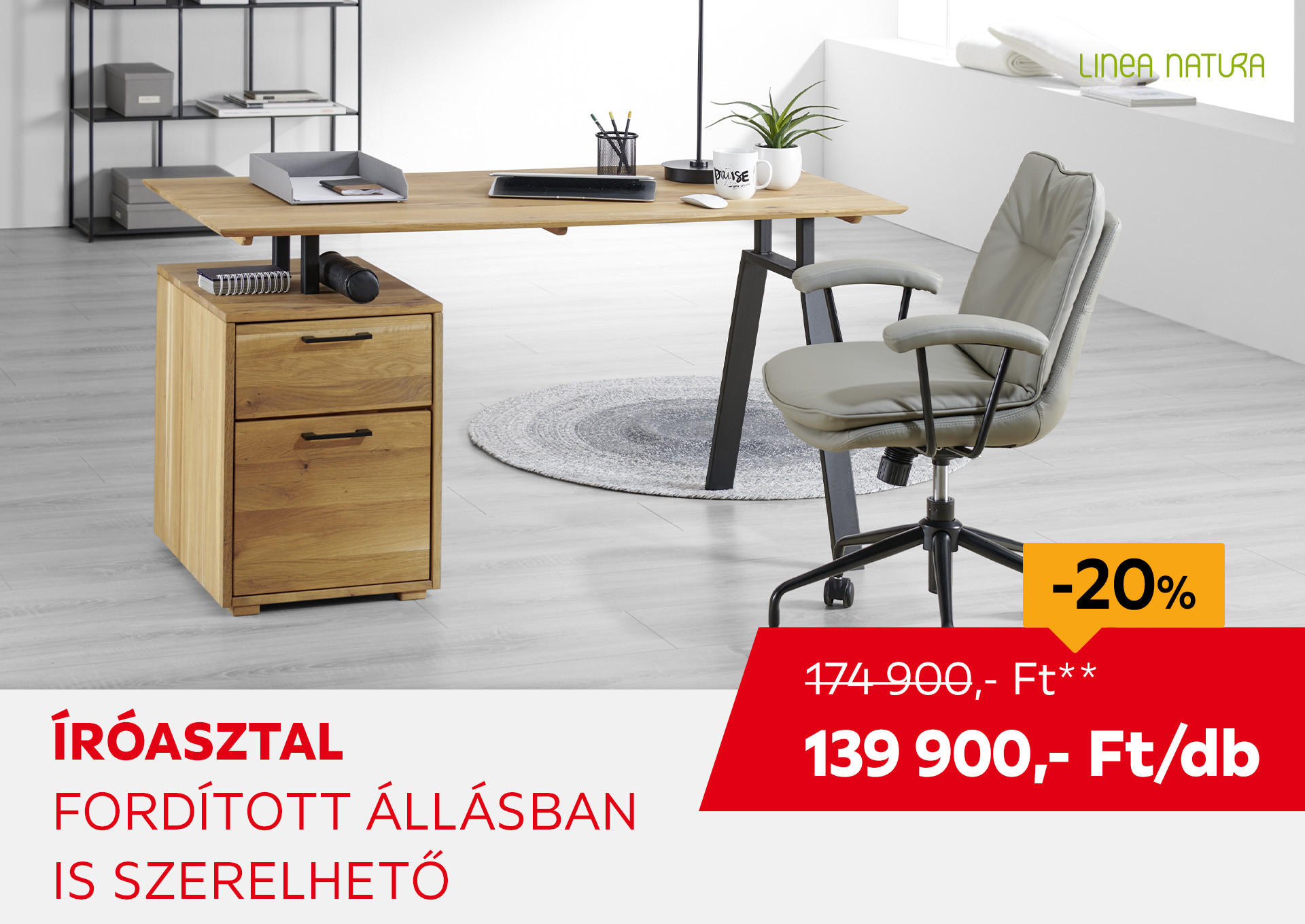 ÍRÓASZTAL Kiemelt termék 174900 Ft.- helyett 139900 Ft.-