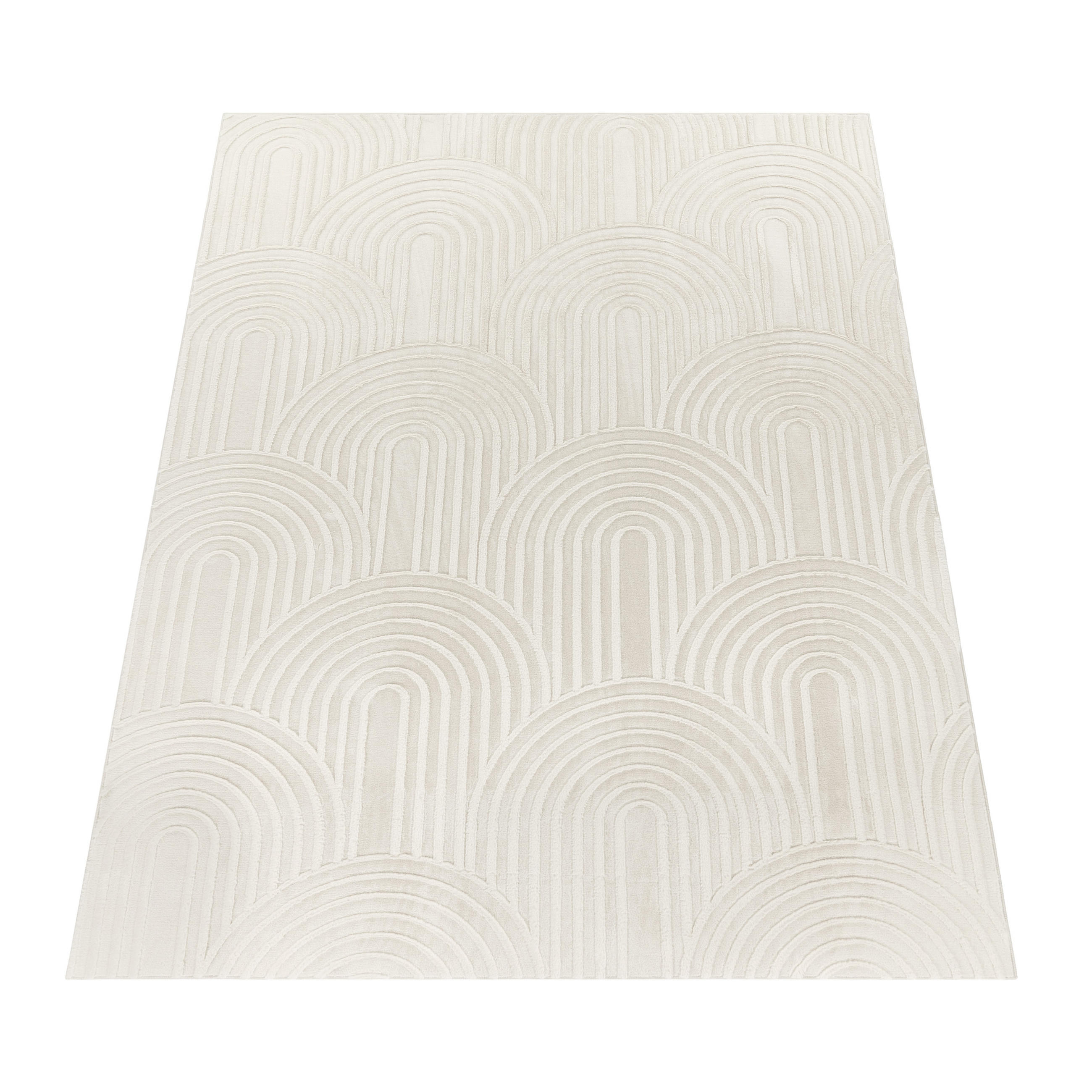 Paco Home Kurzflorteppich Creme 80x150 cm