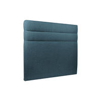 KOPFTEIL Modell Linien – Blauer Bouclé-Stoff 200 cm - Blau/Beige, Holz (200/120/10cm) - Sommeil de Plomb