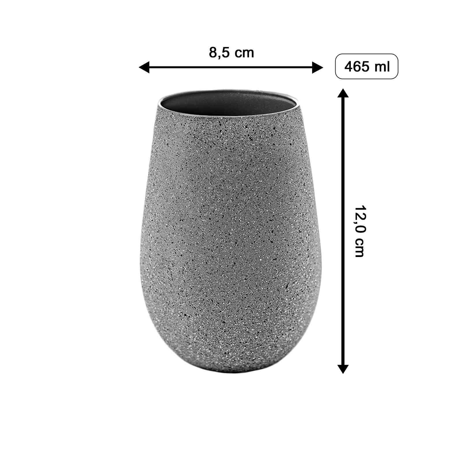 BECHER STONES grau 465 ml 6er Set - Grau, Glas (0.465L) - Stölzle Lausitz