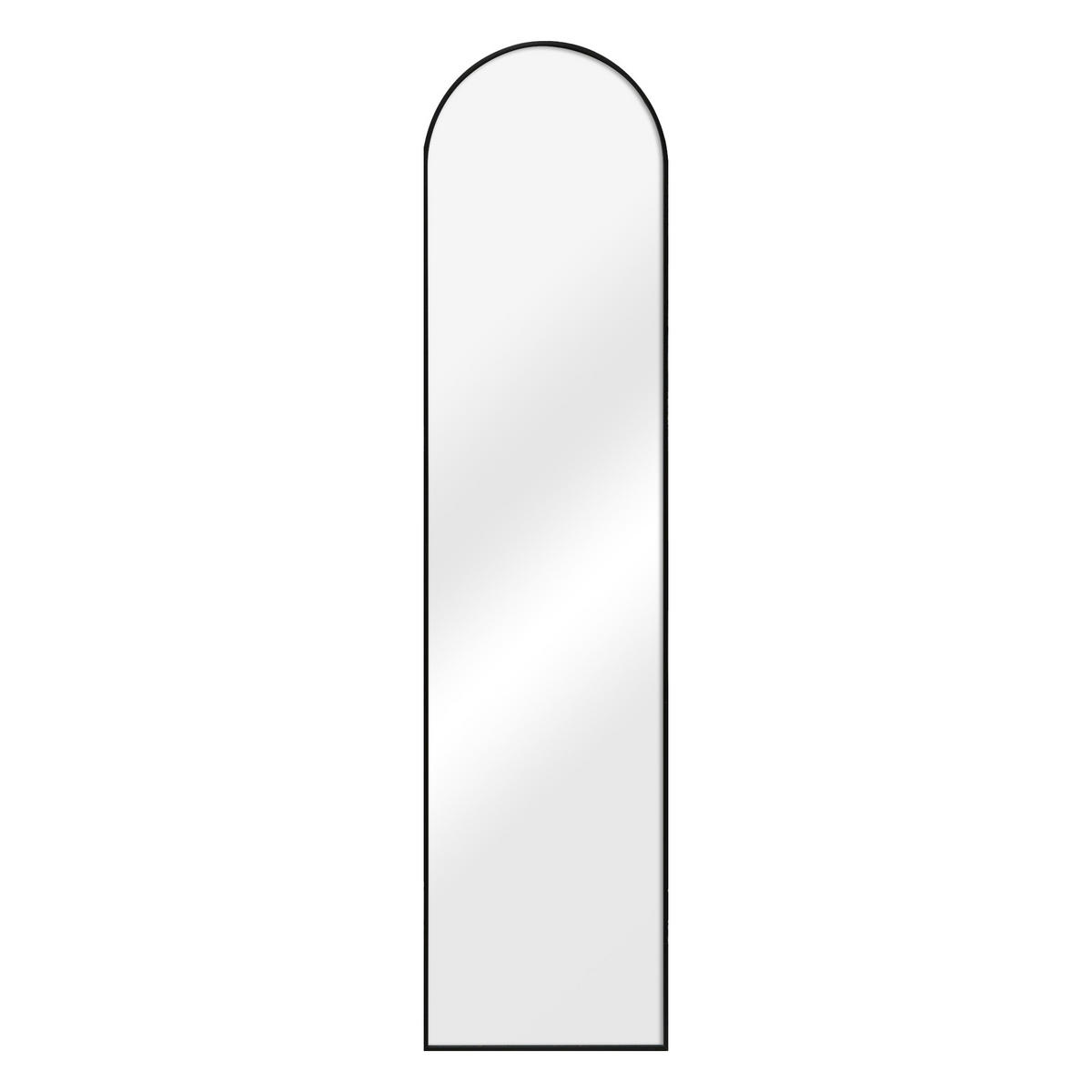 STANDSPIEGEL Bugnara - Schwarz, Glas/Metall (38.4/160/158.4cm) - [en.casa]