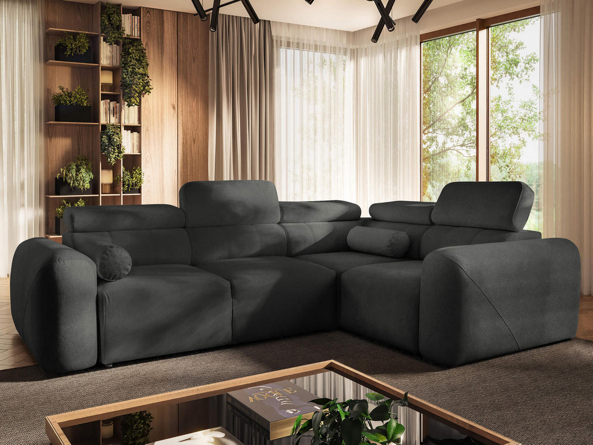 ECKSCHLAFSOFA Volare II, Seite: Rechts - Anthrazit, Holz/Textil (273/204cm) - MIRJAN24