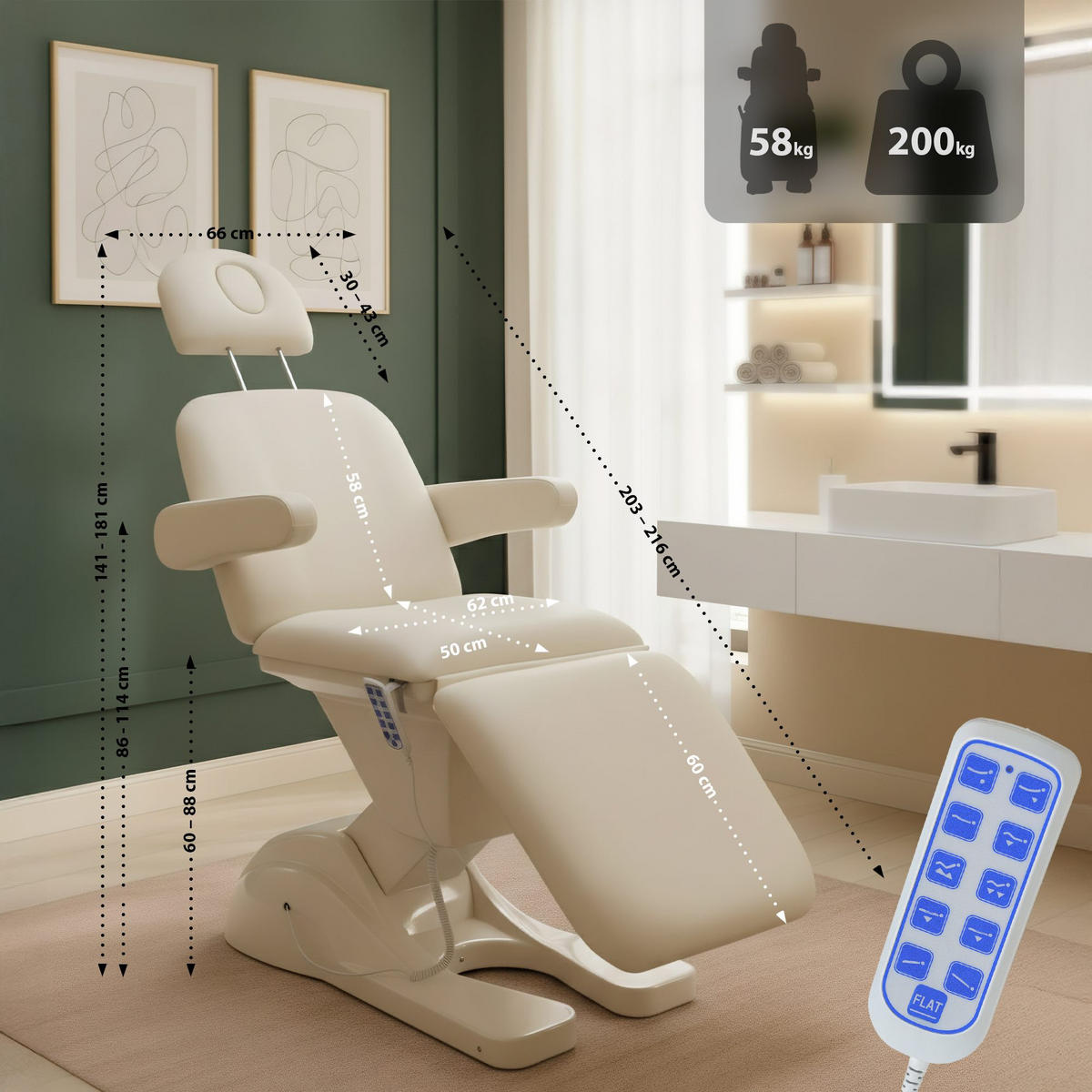 RELAXLIEGE Lederlook Weiß - Weiß, Textil/Metall (66/80/205cm) - CLP