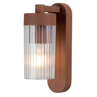 CLARA Wandleuchte, E27-Fassung, H 24 cm - Braun, Metall (14/24/8cm) - Lumisky