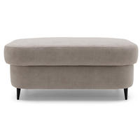 POUF PRIAM 104 x 60 cm Velours Beige - Beige/Schwarz, Holz/Textil (104/43/60cm) - Muffo