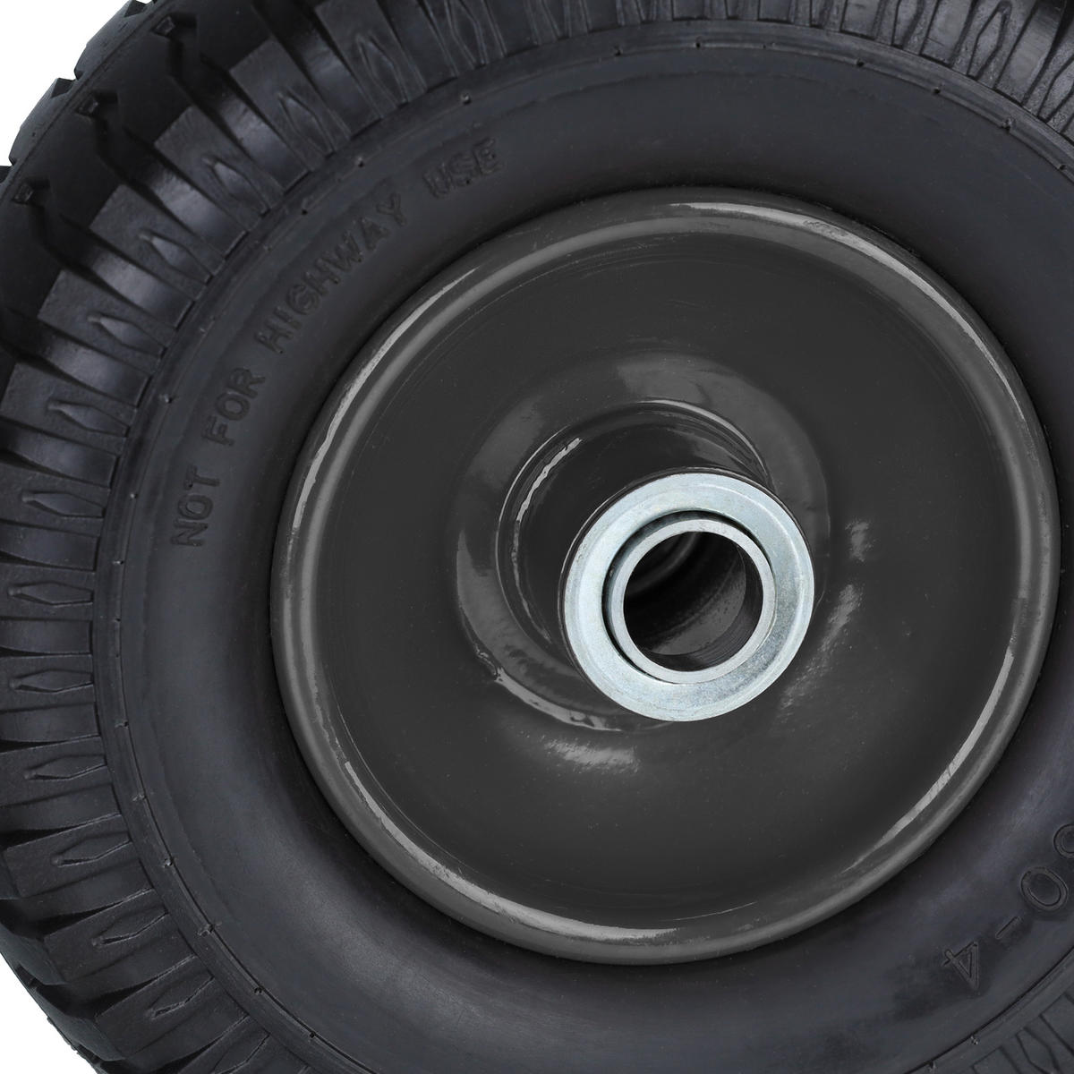 2XSCHUBKARRENRAD - Schwarz, Kunststoff/Metall (22/22/6.5cm) - Relaxdays