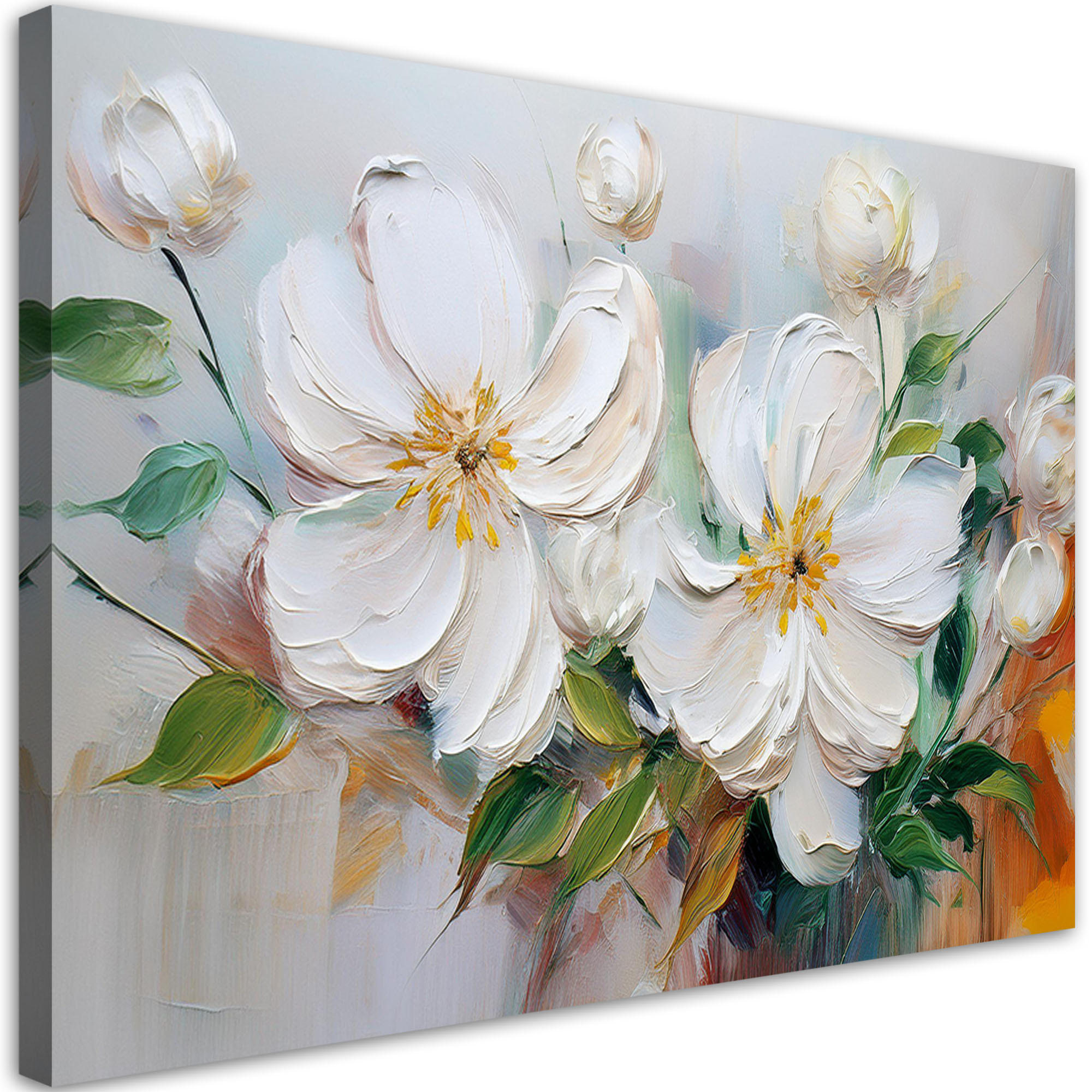Feeby Wandbild Weiß 90x60 cm