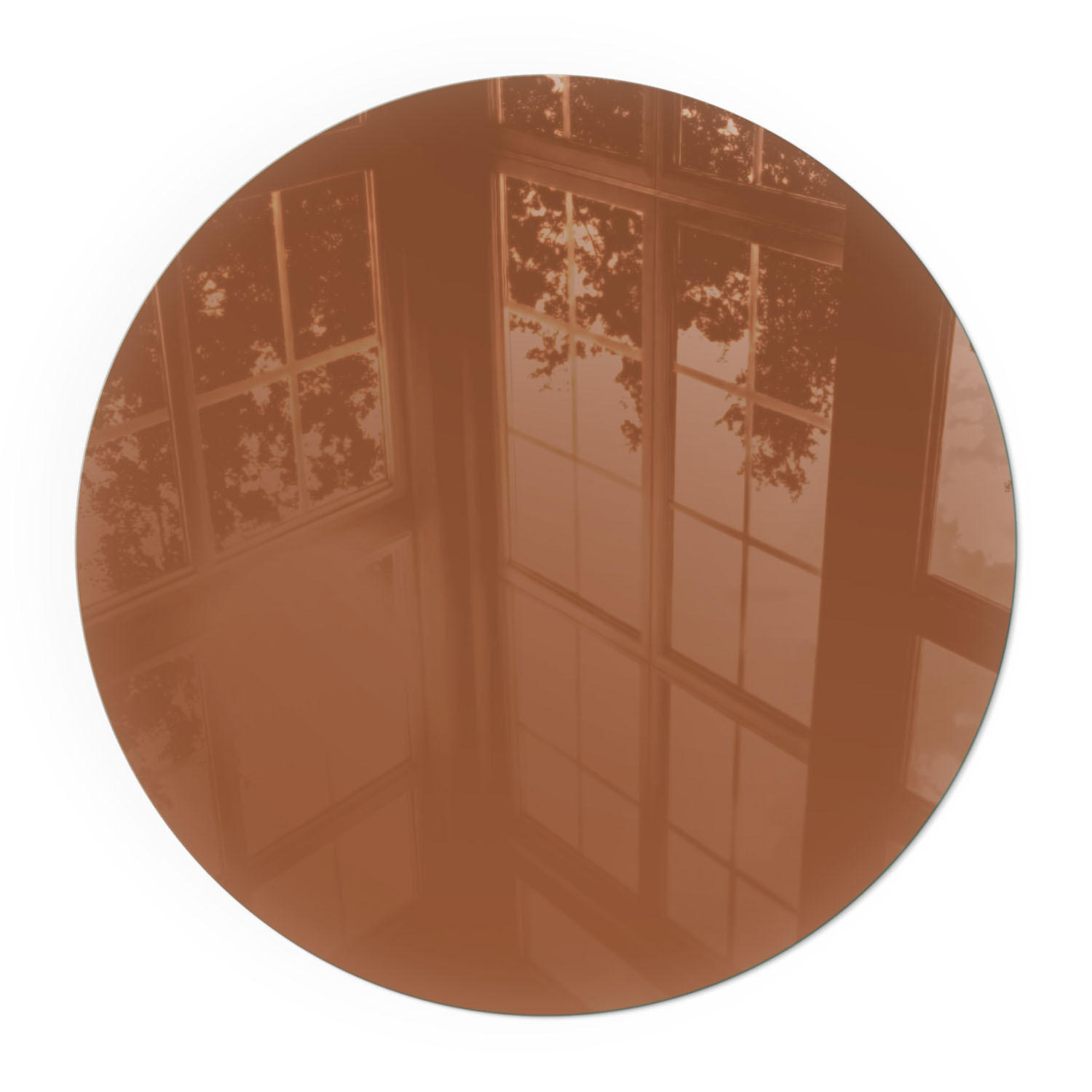 GLASPLATTE für Kamin Ø 100 cm - Braun, Glas (100/100/0.4cm) - TULUP