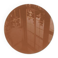 GLASPLATTE für Kamin Ø 70 cm - Braun, Glas (70/70/0.4cm) - TULUP