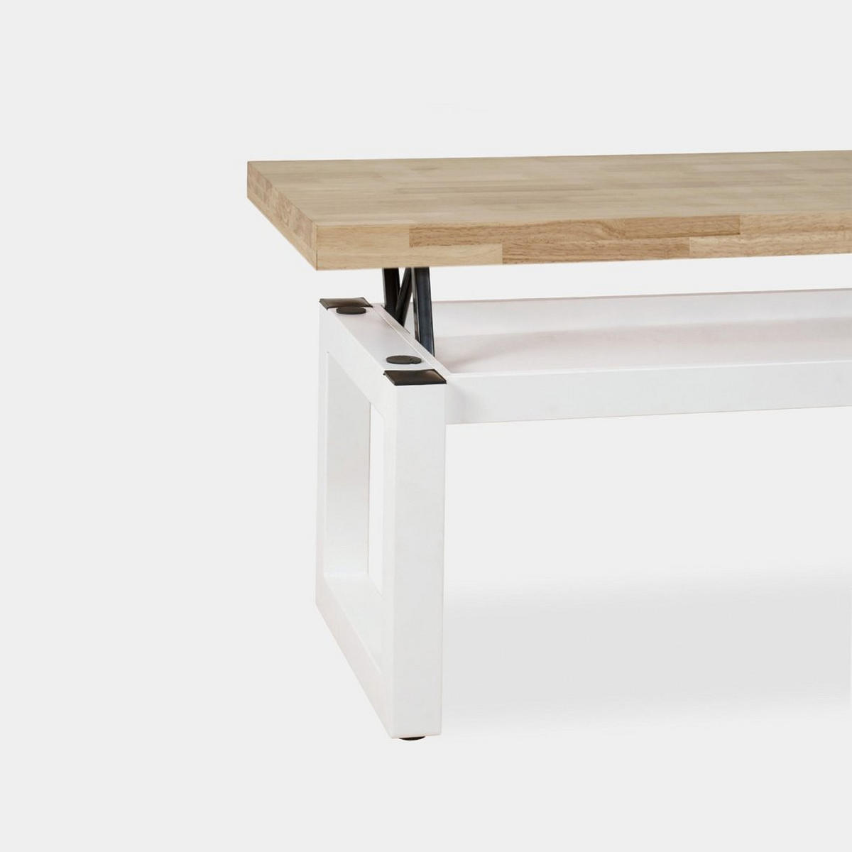 COUCHTISCH HOCHKLAPPBARER Alys Weiß 120 cm x 48 - 62 cm - Weiß, Holz (60/120/48cm) - Klast Home