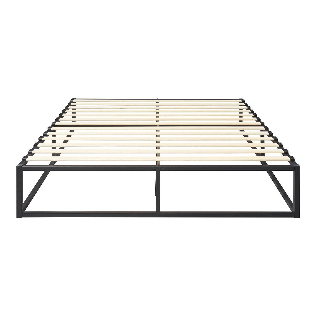 METALLBETT Kreta - Schwarz, Metall (140/200cm) - [en.casa]