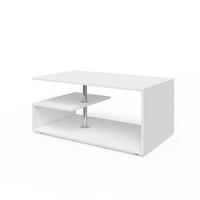 COUCHTISCH Guillermo Weiß 91 x 52,6 cm - Weiß, Holzwerkstoff (52.6/91/41cm) - Vicco