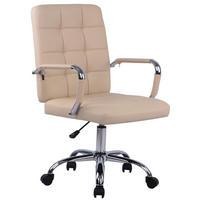 DREHSTUHL Lederlook Creme - Creme, Textil/Metall (59/91/63cm) - CLP