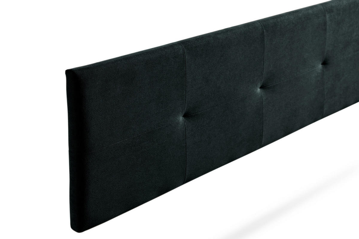 KOPFTEIL gepolstert ALTEA Aqualine 90x50x5 cm - Schwarz - Moonia - Schwarz, Holz (90/5/50cm)