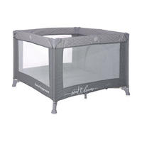 LAUFSTALL Sunny grau 100 x 100 cm, Matratze, Tragetasche, seitliche Öffnung, Babyreisebett - Grau, Metall (100/74/100cm) - Lorelli