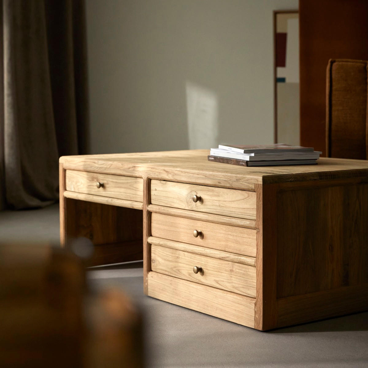 COUCHTISCH Issa Natur aus Teak - Naturfarben, Holz (60/100/37cm) - Tikamoon