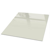 TISCHPLATTE 50x50 cm – Cremefarbener Stein - Orange, Glas (50/50/0.4cm) - Wallfluent